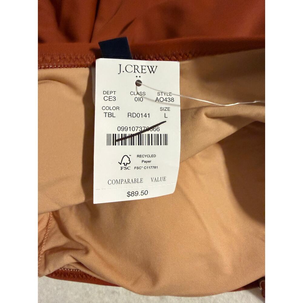 J.Crew Factory Women Swimsuit Swimwear One Piece Large Rust Brown - Picture 8 of 11